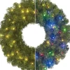 Black Box kerstkrans Limber met 100 lampjes gekleurd D 90 H 15 cm