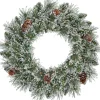 Black Box kerstkrans Vandans besneeuwd D 45 H 15 cm