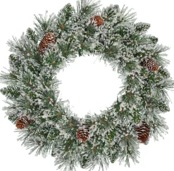 Black Box kerstkrans Vandans besneeuwd D 45 H 15 cm