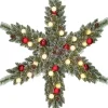 Black Box kerstster Kaprun besneeuwd bollen met verlichting D 90 H 15 cm