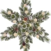 Black Box kerstster Kaprun besneeuwd ster bollen goud met verlichting D 60 H 15 cm