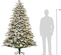 Black Box kunstkerstboom Asbury besneeuwd met 320 lampjes D 140 H 215 cm