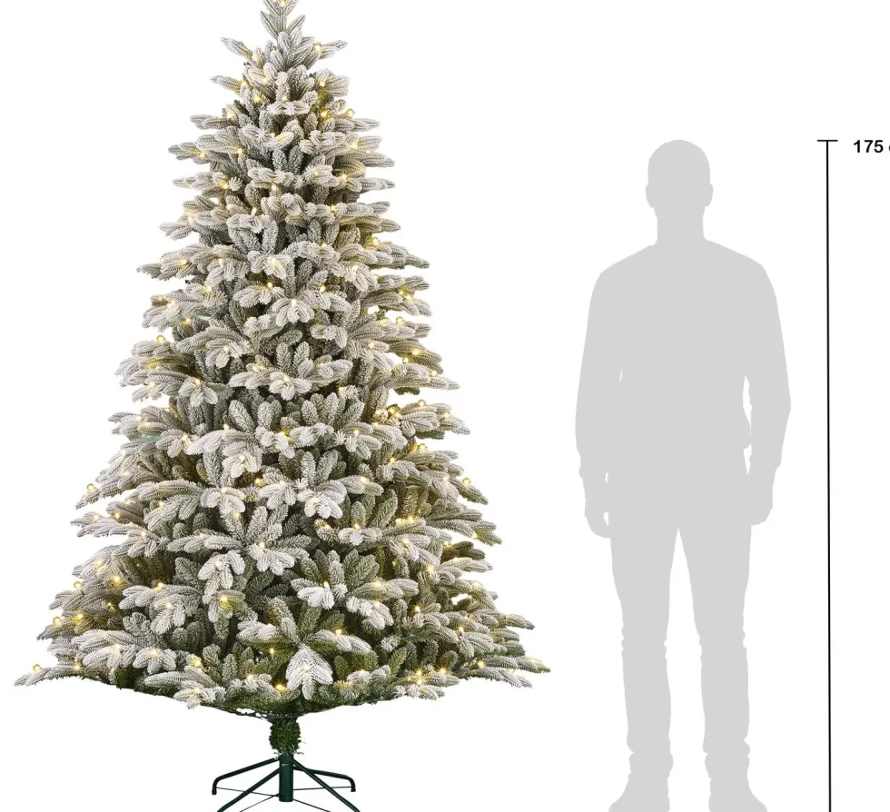 Black Box kunstkerstboom Asbury besneeuwd met 320 lampjes D 140 H 215 cm