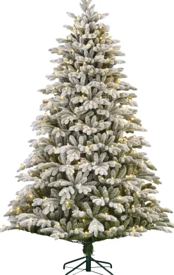 Black Box kunstkerstboom Asbury besneeuwd met 320 lampjes D 140 H 215 cm