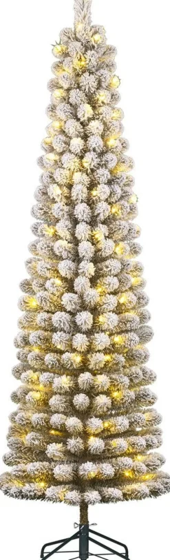 Black Box kunstkerstboom Charlton besneeuwd met 120 lampjes warm wit D 53 H 185 cm