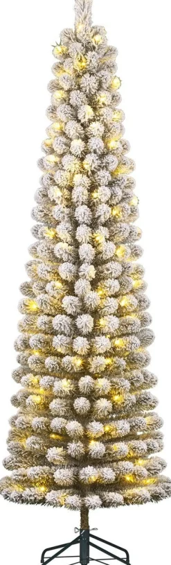Black Box kunstkerstboom Charlton besneeuwd met 160 lampjes warm wit D 56 H 215 cm