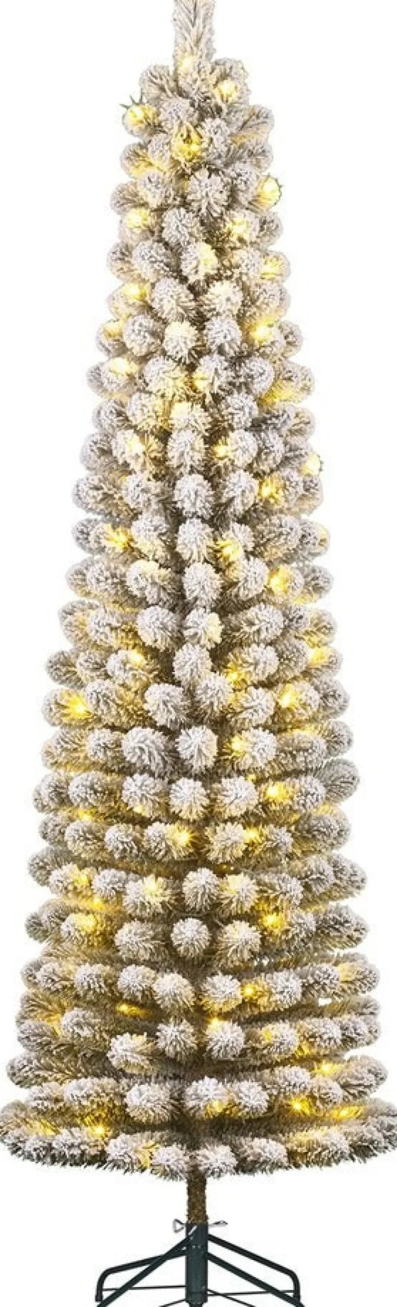 Black Box kunstkerstboom Charlton besneeuwd met 90 lampjes warm wit D 48 H 155 cm