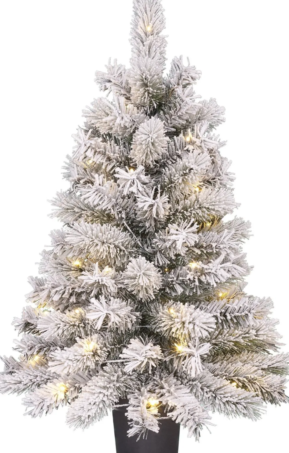 Black Box kunstkerstboom Dinsmore besneeuwd met 40 lampjes warm wit D 50 H 90 cm
