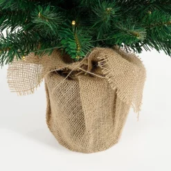 Black Box kunstkerstboom Gerlos op jute voet met 60 lampjes warm wit D 51 H 120 cm