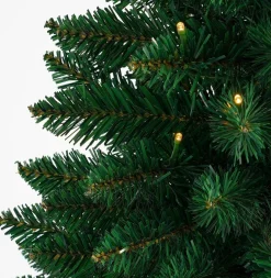 Black Box kunstkerstboom Gerlos op jute voet met 30 lampjes warm wit D 36 H 75 cm