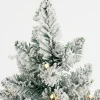 Black Box kunstkerstboom Gerlos besneeuwd op jute voet met 40 lampjes warm wit D 41 H 90 cm