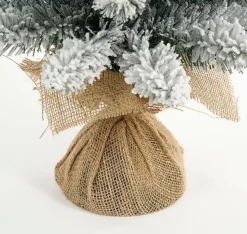 Black Box kunstkerstboom Gerlos besneeuwd op jute voet D 41 H 90 cm