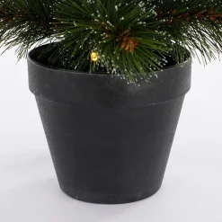 Black Box kunstkerstboom Glendon besneeuwd met 30 lampjes warm wit D 51 H 90 cm