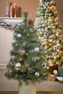 Black Box kunstkerstboom Glendon besneeuwd met 30 lampjes warm wit D 51 H 90 cm