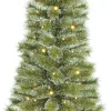 Black Box kunstkerstboom Glendon besneeuwd met 60 lampjes warm wit D 60 H 120 cm