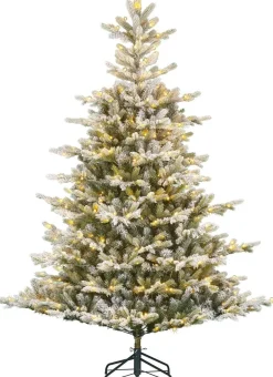 Black Box kunstkerstboom Grand Fir besneeuwd met 550 lampjes warm wit D 152 H 215 cm