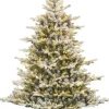 Black Box kunstkerstboom Grand Fir besneeuwd met 300 lampjes warm wit D 112 H 155 cm