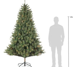 Black Box kunstkerstboom Jade Deluxe met 440 lampjes warm wit D 150 H 230 cm
