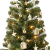 Black Box kunstkerstboom Joy versiering goud met 30 lampjes warm wit D 50 H 90 cm