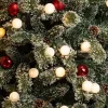 Black Box kunstkerstboom Kaprun kerstbal rood met 20 lampjes warm wit D 51 H 90 cm