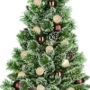 Black Box kunstkerstboom Kaprun kerstballen met 20 lampjes warm wit D 50 H 90 cm