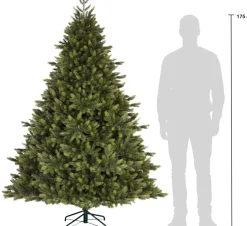 Black Box kunstkerstboom Kodiak met 200 lampjes warm wit D 132 H 185 cm