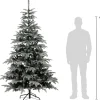 Black Box kunstkerstboom Nordmann besneeuwd met 800 lampjes warm wit D 129 H 215 cm