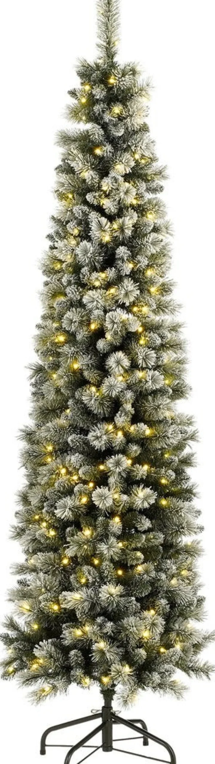 Black Box kunstkerstboom Pencil Deluxe besneeuwd met 250 lampjes warm wit D 56 H 185 cm