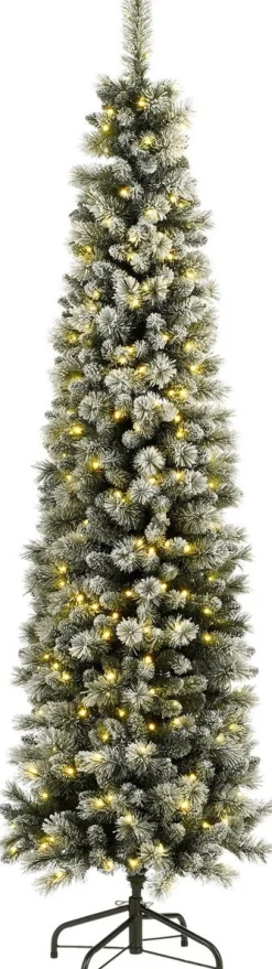 Black Box kunstkerstboom Pencil Deluxe besneeuwd met 350 lampjes warm wit D 71 H 215 cm