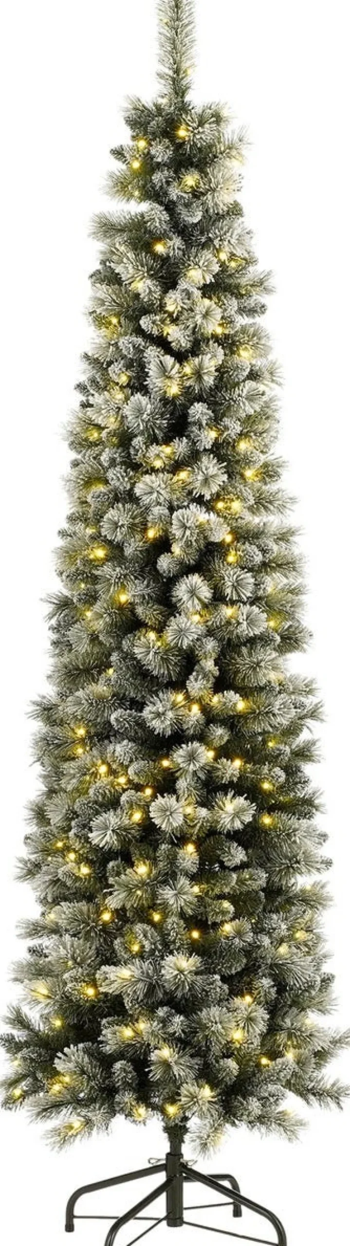 Black Box kunstkerstboom Pencil Deluxe besneeuwd met 350 lampjes warm wit D 71 H 215 cm