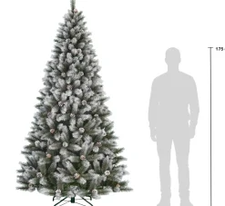 Black Box kunstkerstboom Pittsfield besneeuwd met 260 lampjes warm wit D 122 H 230 cm