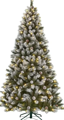 Black Box kunstkerstboom Pittsfield besneeuwd met 260 lampjes warm wit D 122 H 230 cm