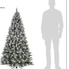 Black Box kunstkerstboom Pittsfield besneeuwd met 120 lampjes warm wit D 86 H 155 cm
