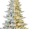 Black Box kunstkerstboom Yunnan besneeuwd met 1910 lampjes warm wit / extra warm D 137 H 215 cm