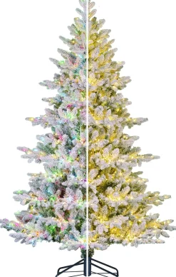 Black Box kunstkerstboom Yunnan besneeuwd met 1910 lampjes warm wit / extra warm D 137 H 215 cm