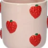 Bloempot Aardbei roze D 12 H 10,5 cm