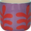 Bloempot Cortez paars / rood D 10,5 H 9,8 cm