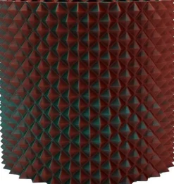 Bloempot 3D Nairobi paars / groen / koper D 17 H 15 cm