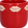Bloempot Kusjes rood D 12 H 10,5 cm