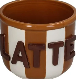 Bloempot Latte bruin 14,2 x 14,2 x 11,5 cm