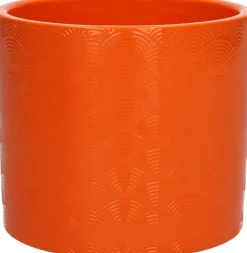Bloempot Napoli oranje D 14 H 12,5 cm