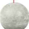 Bolsius bolkaars Rustiek Shine grijs 25 uur D 7,6 H 7,1 cm