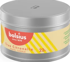 Bolsius citronella kaars in blik D 8,7 x H 4,9 cm