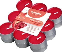 Bolsius geurkaars True Scents Pomegranate rood 4 uur 18 stuks