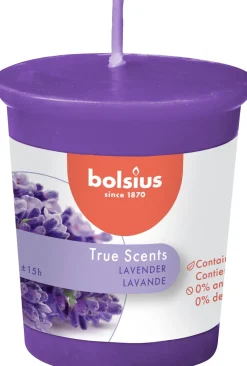 Bolsius geurkaars True Scents Lavendel paars 15 uur D 4,5 H 5,3 cm