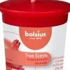 Bolsius geurkaars True Scents Pomegranate rood 15 uur D 4,5 H 5,3 cm