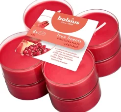 Bolsius geurkaars True Scents Pomegranate rood 8 uur 8 stuks