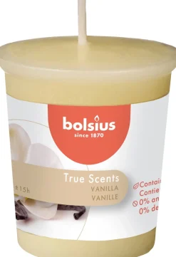 Bolsius geurkaars True Scents Vanille wit 15 uur D 4,5 H 5,3 cm
