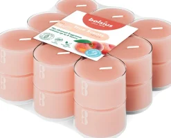 Bolsius geurkaars True Scents Peach oranje 6 uur D 3,5 H 1,8 cm 18 stuks