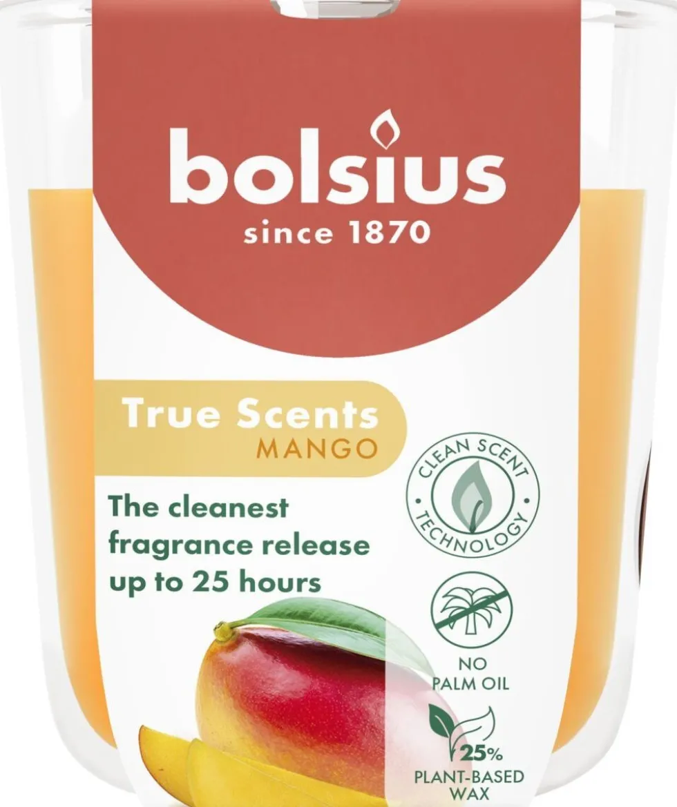Bolsius geurkaars True Scents Mango oranje 25 uur D 8,4 H 5,2 cm